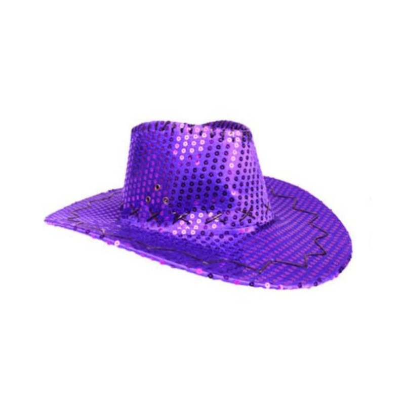 Purple Sequin Cowboy/Cowgirl Hat