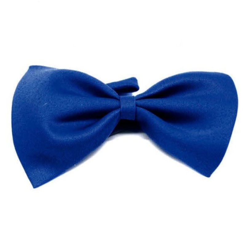 Royal Blue Satin Bow Tie