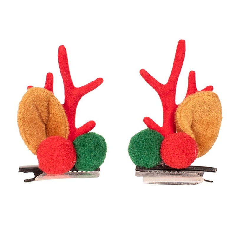 2pk Reindeer Antler Hair Clips