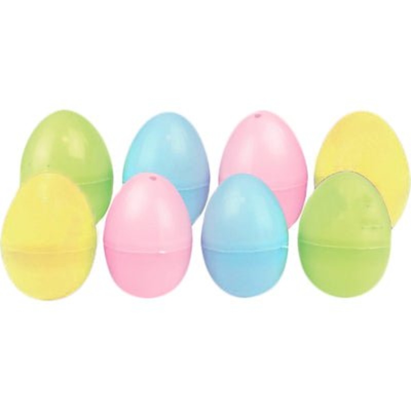8pk Pastel Colour Fillable Easter Eggs