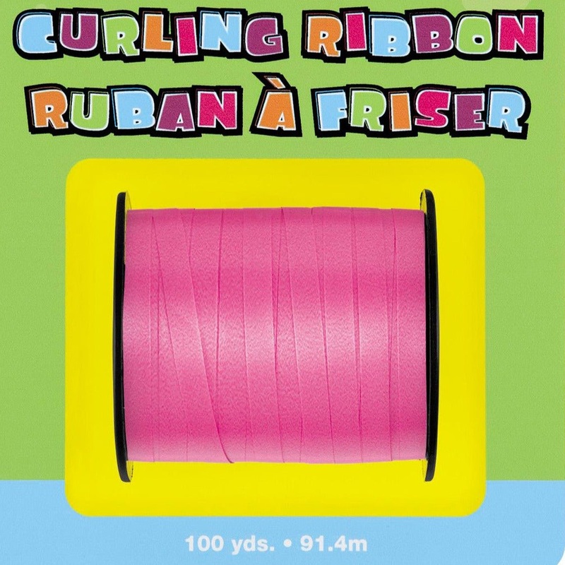 91.4m Curling Ribbon - Hot Pink