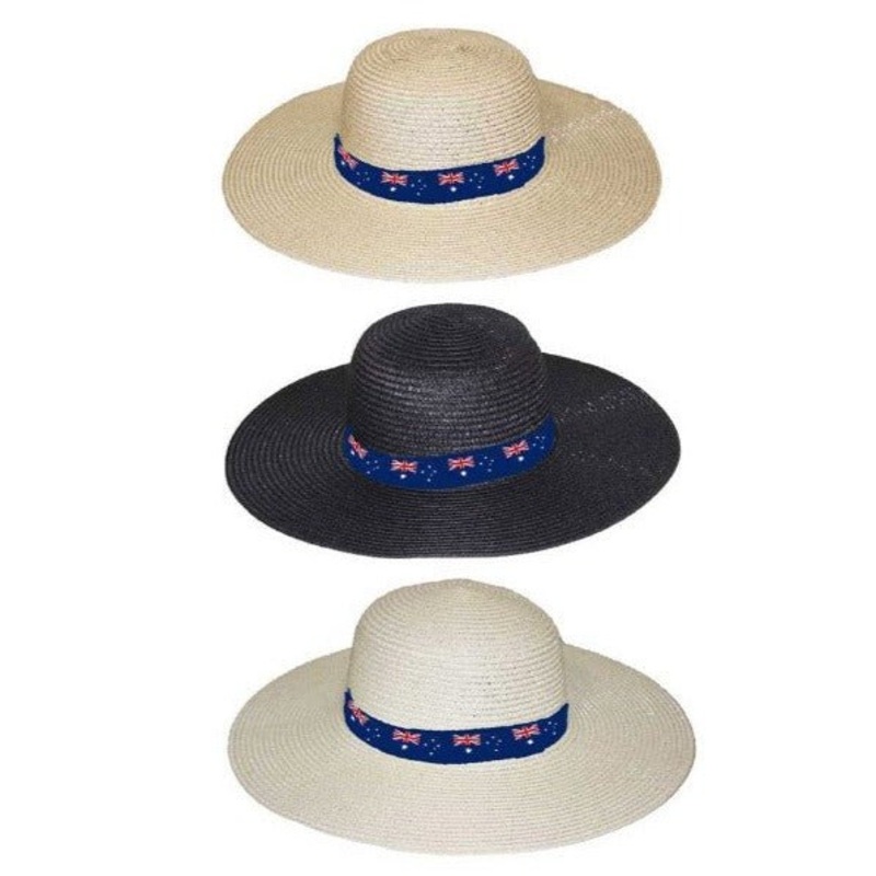 Adult Australian Flag Nature Fibre Brim Aussie Hat