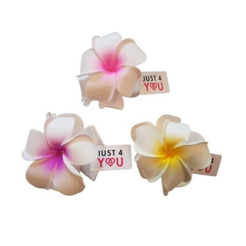 Assorted Hawaii Double Frangipani Hair Claw Hair Clip