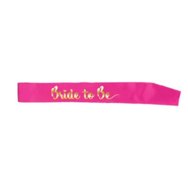 Bride to Be Sash - Hot Pink & Gold
