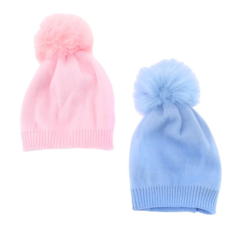 Kids Heat Control Beanie Soft Feel Thermal Lined Pom Pom