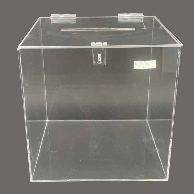 Party Hire - Clear Acrylic Wishing Well Box 30cm