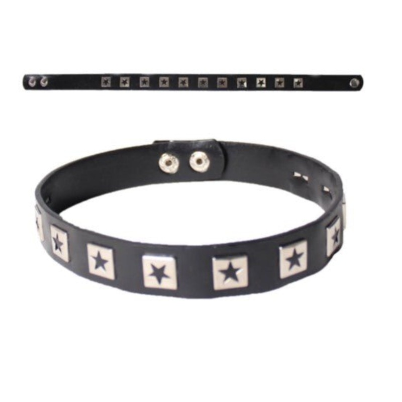 Punk Stud Choker - Star Studs