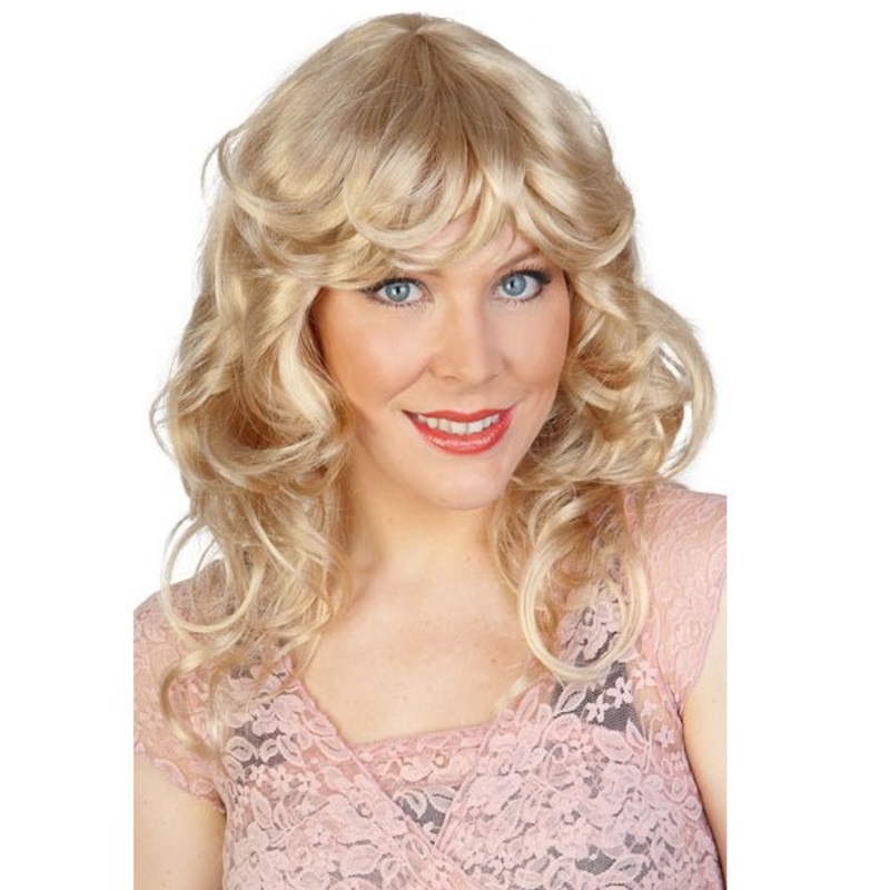 Tomfoolery Deluxe Farrah Blonde Curly Wig