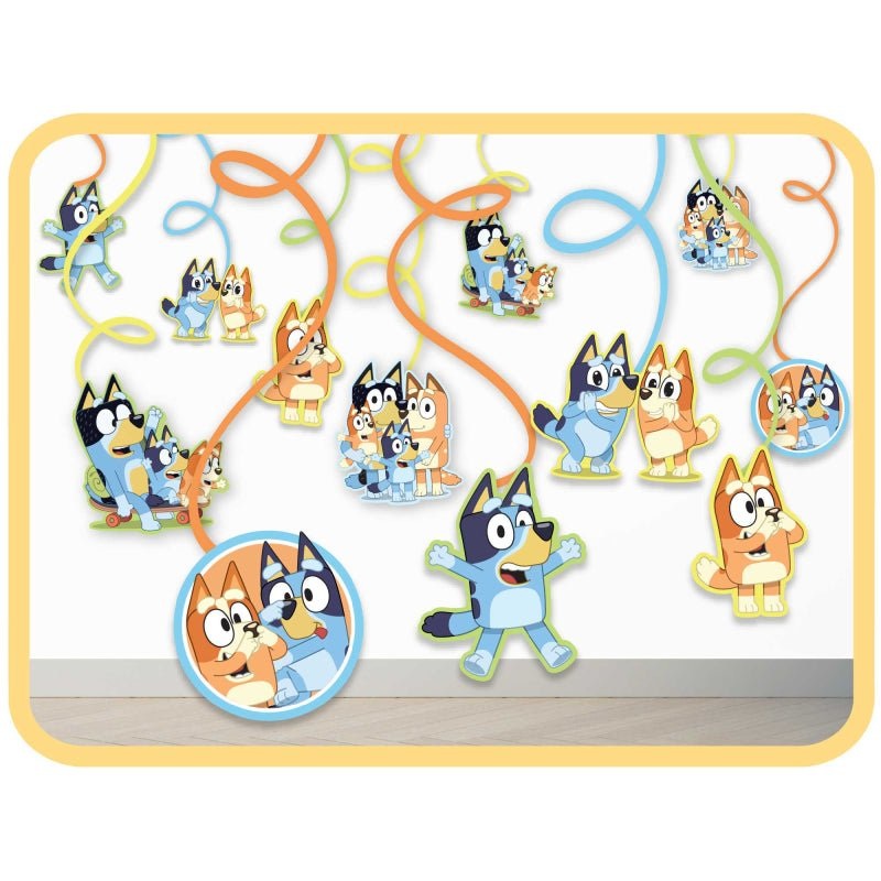 12pk Licensed Bluey Spiral Decoration