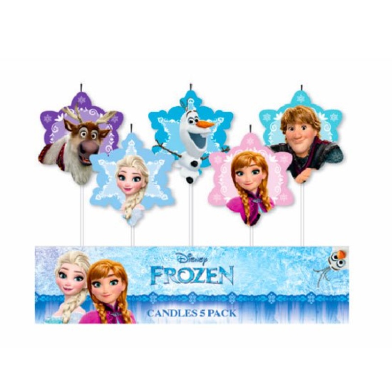 5pk Disney Frozen Birthday Candle