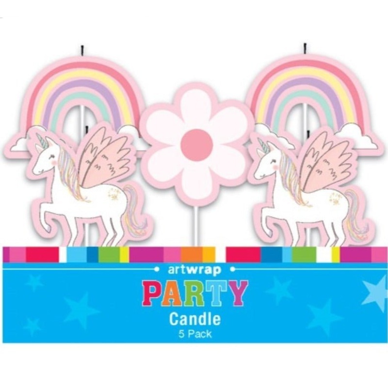 5pk Unicorn Party Candles