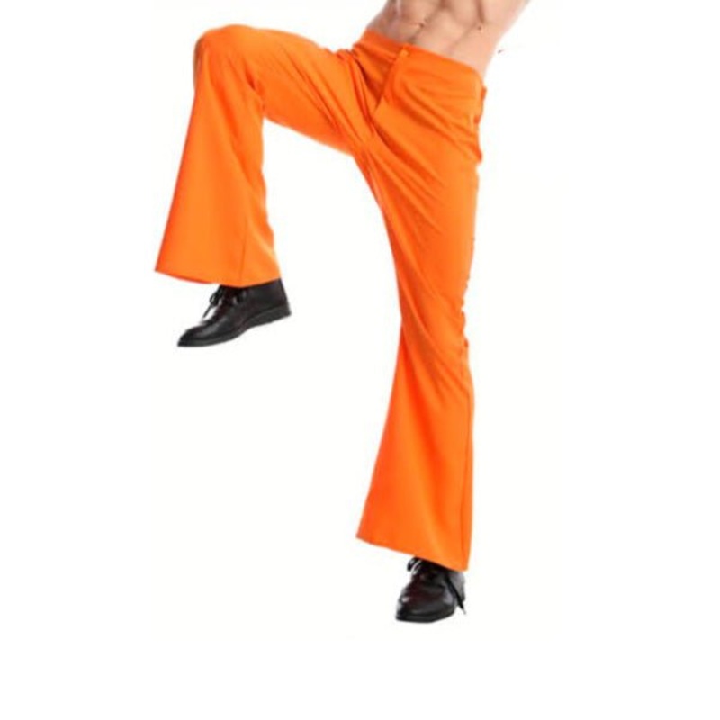 Adult 70s  Disco Flare Pants - Orange