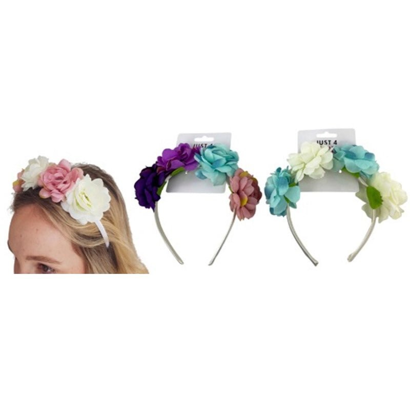 Assorted Rose Flower Headband