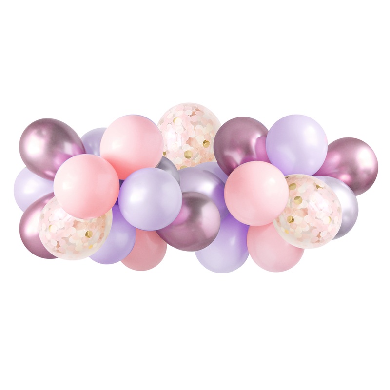 Balloon Garland - Lilac Rose