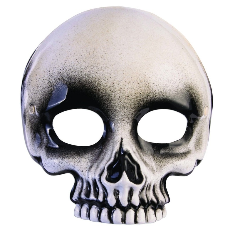Black & White Skeleton Half Mask