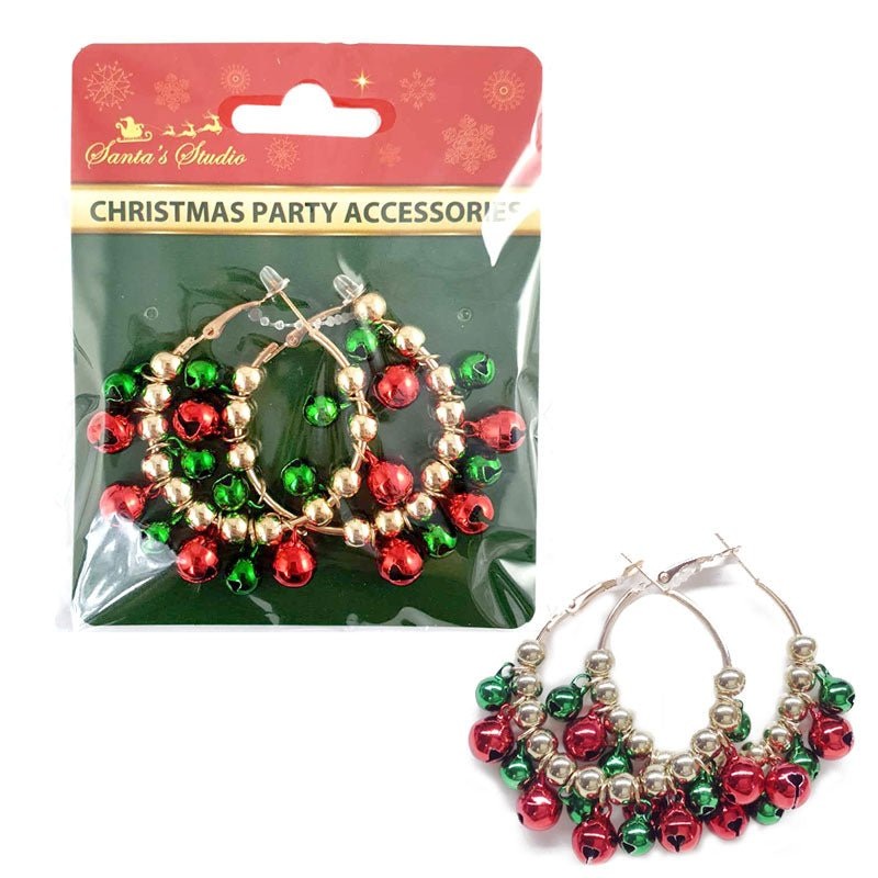 Christmas Ring with Bells Earrings