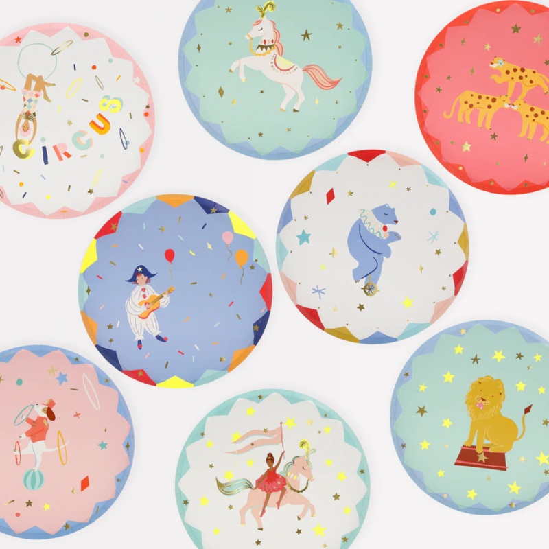 Circus Side Paper Plates