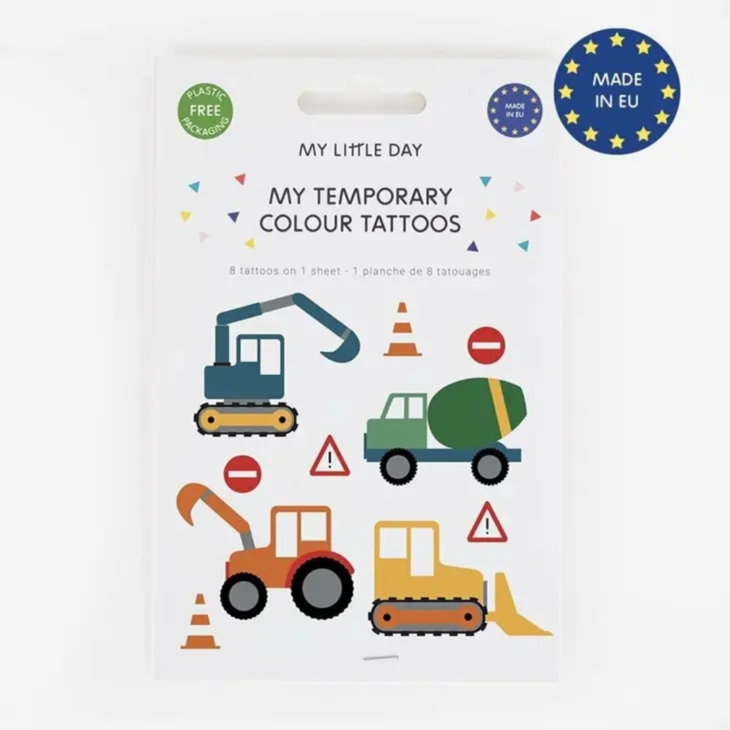 Construction Site Temporary Tattoos