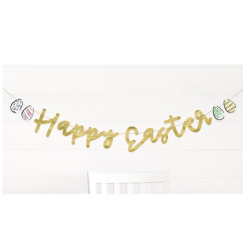 Dainty Easter Happy Easter Foil Banner