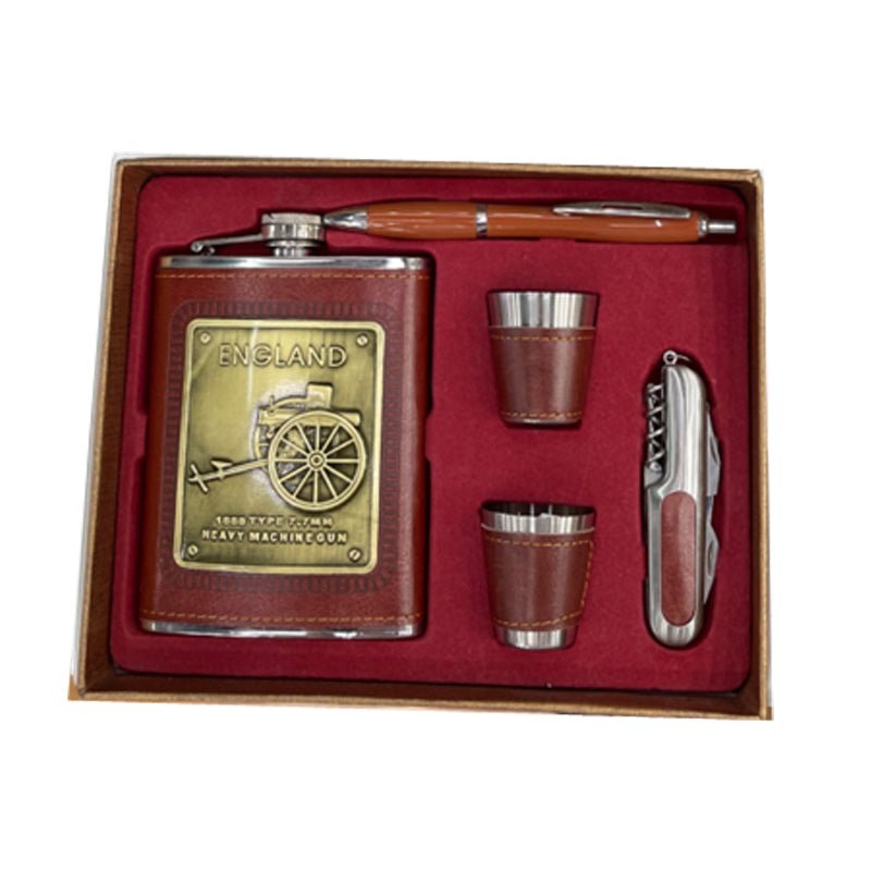 Father's Day Mens Vintage England Flask Gift Set