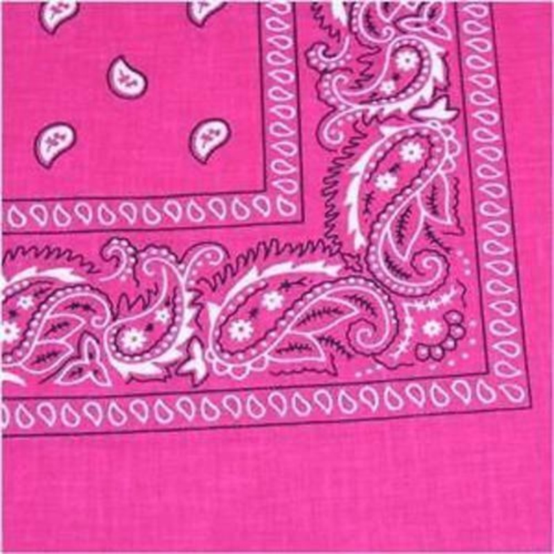 Hot Pink Paisley Print Bandana