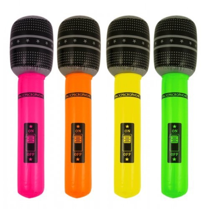 Inflatable Microphone Neon Colour 40cm