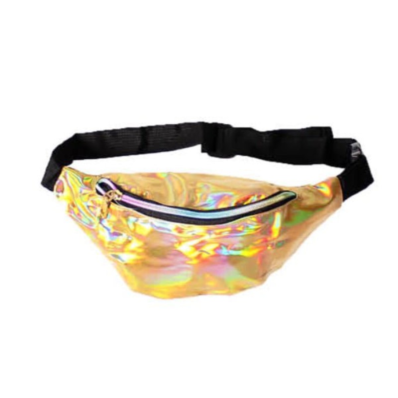 Iridescent Fanny Pack Bum Bag - Gold
