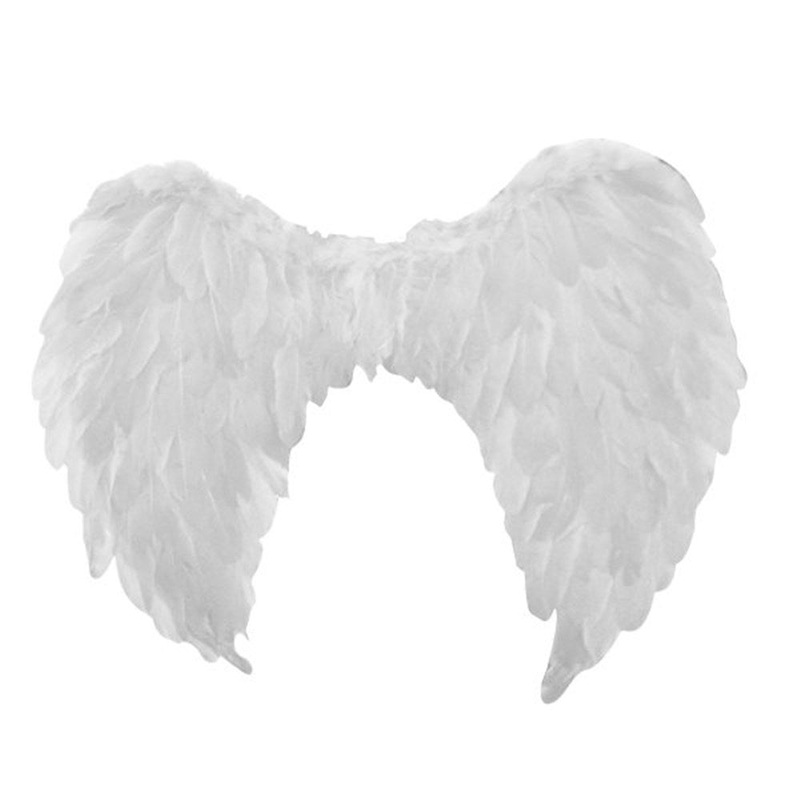 Large Feather Angel Wings - White