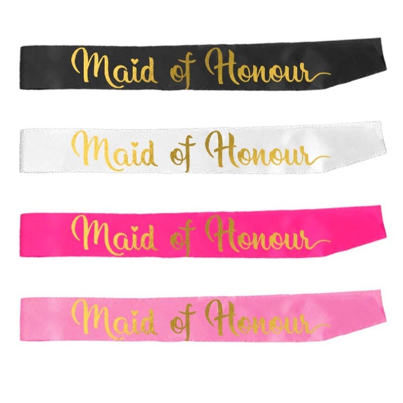 Maid of Honour Satin Party Sash