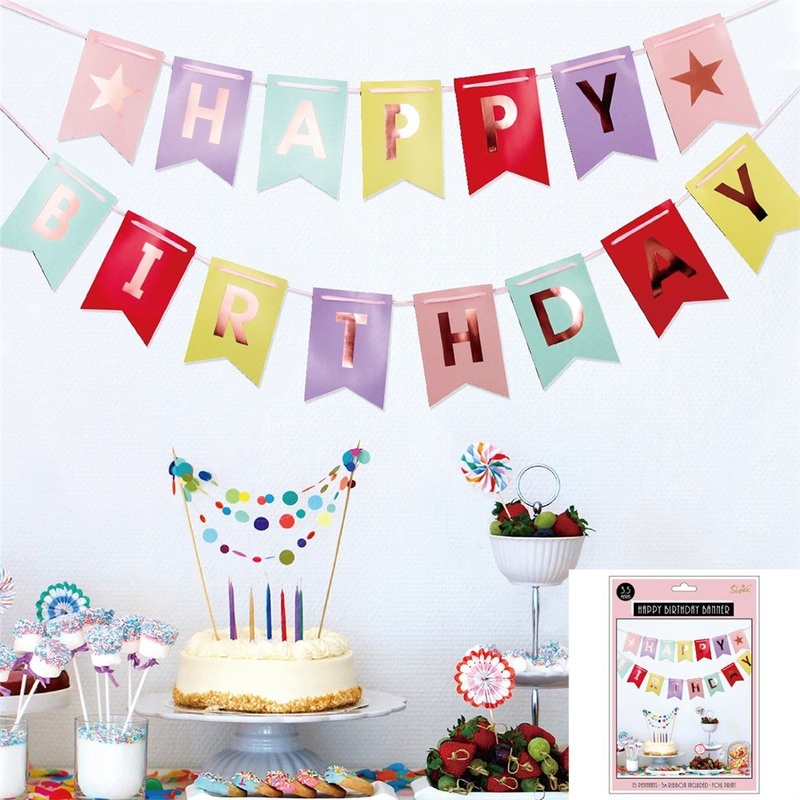 Rainbow Multi Happy Birthday Bunting