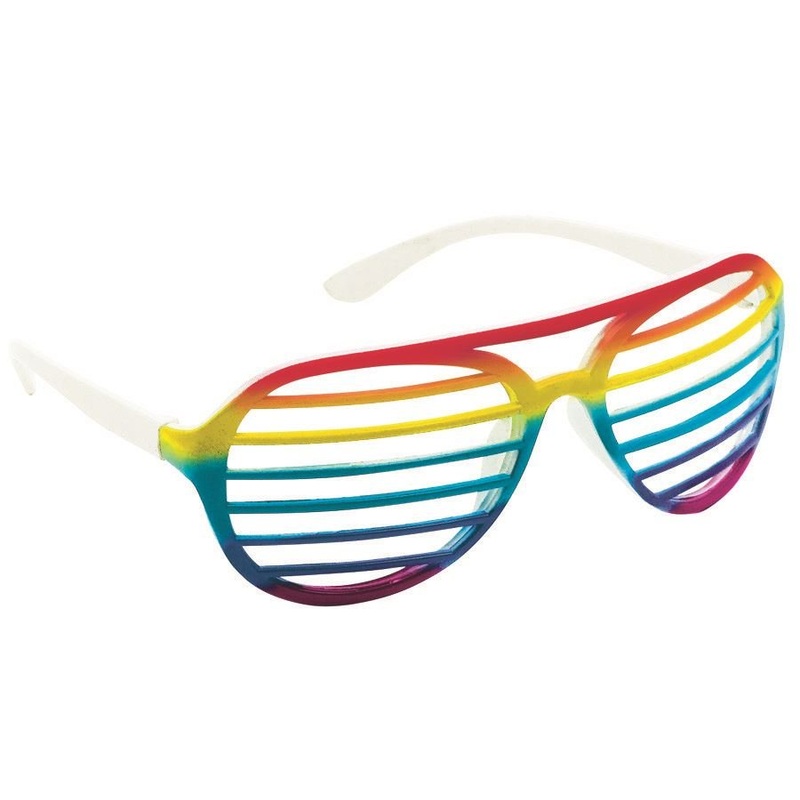 Rainbow Shutter Shades Party Glasses