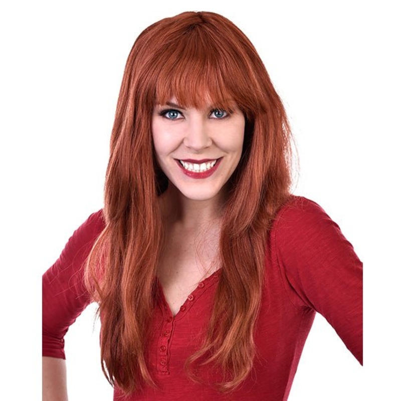 Tomfoolery Deluxe Jessica Long Auburn Wig with Fringe