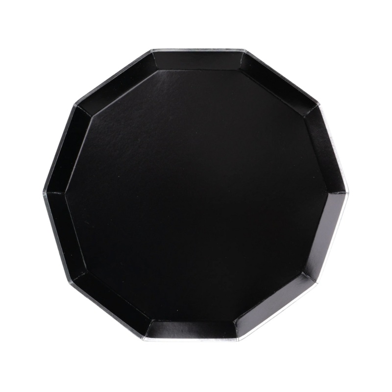 Black Noir Premium Dinner Paper Plates