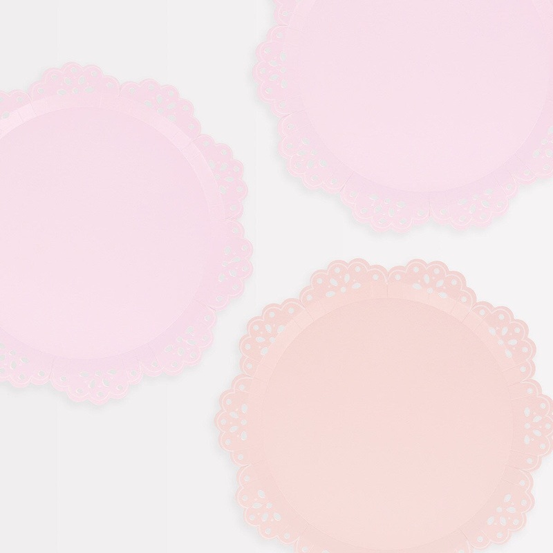 Broderie Anglaise Lace Multi Dinner Paper Plates