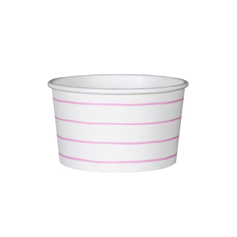 Cerise Frenchie Stripes Treat Cups