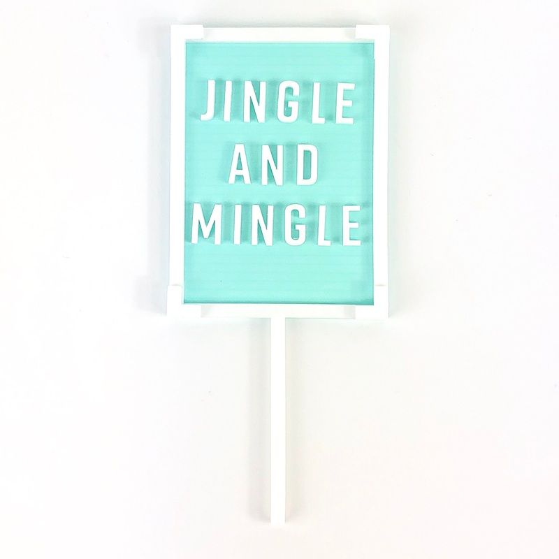 Christmas Letter Board Cake Topper 'Jingle and Mingle'