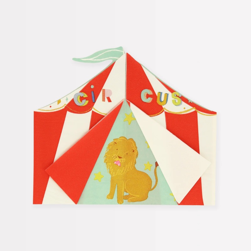 Circus Shaped Big Top Paper Napkins
