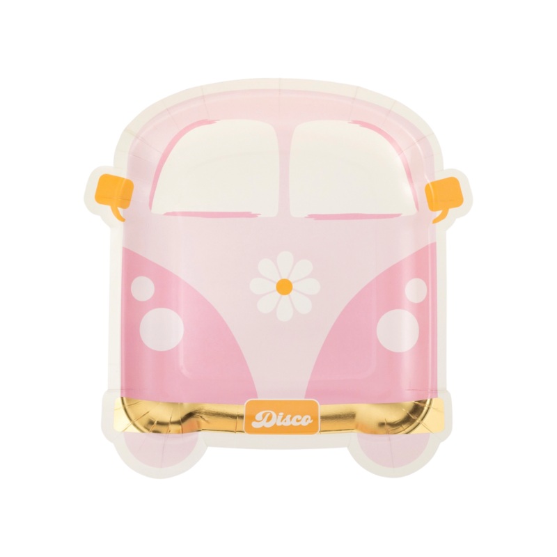 Disco Daisy Van Shaped Paper Plates