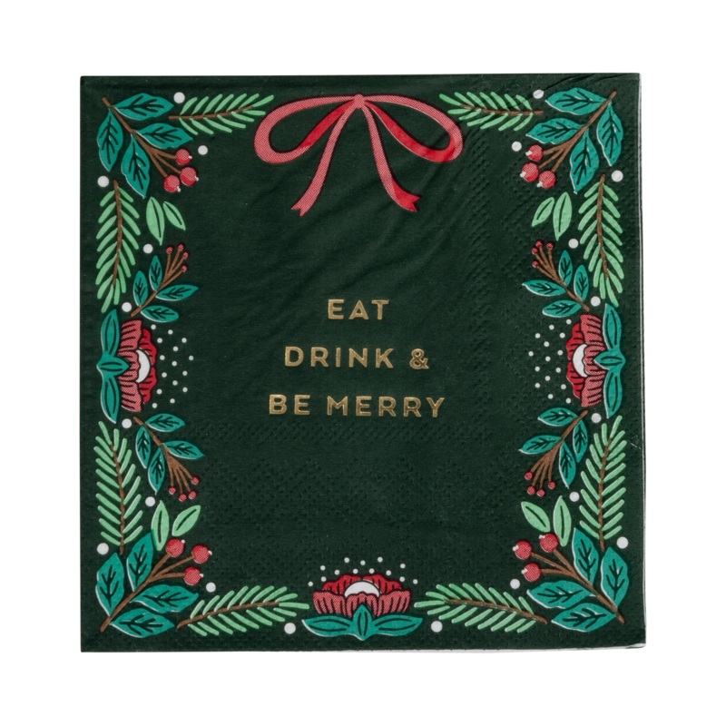 Eat Drink & Be Merry Cocktail Napkins