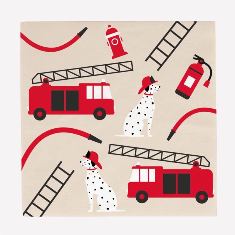 Firefighter Paper Lunch Paper Napkins
