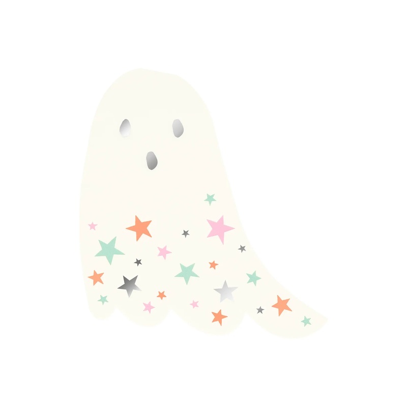 Ghost With Retro Stars Paper Napkins