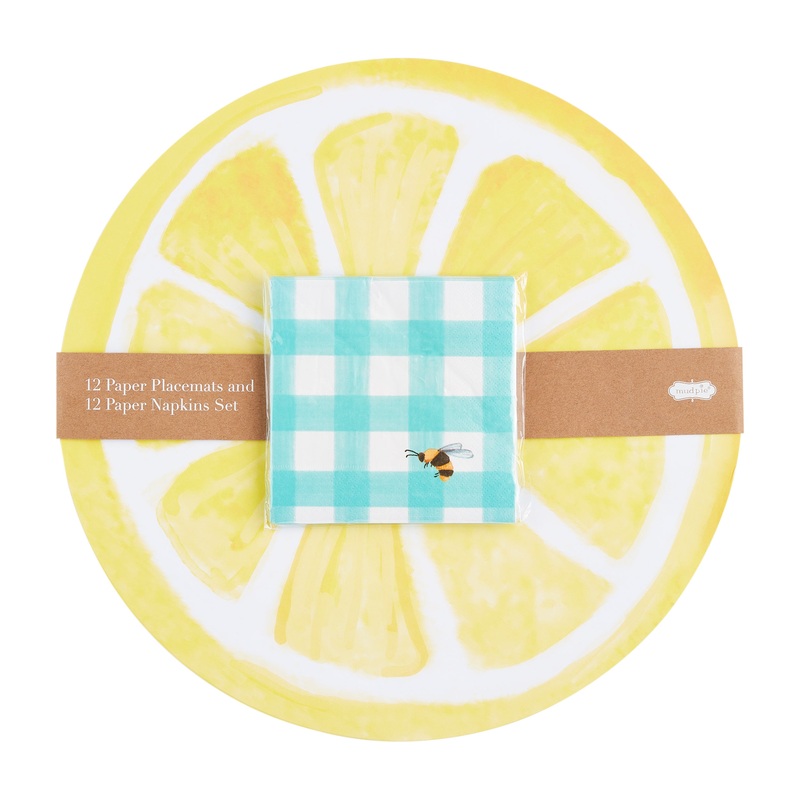 Lemon Placemat & Napkins Set