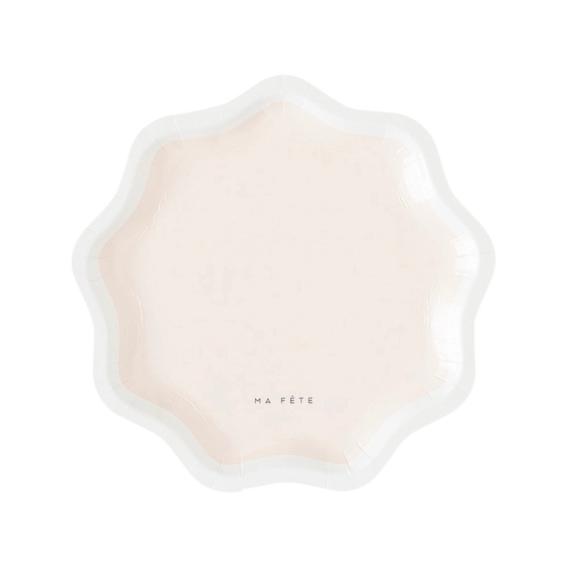 Light Pink Wavy Dinner Plates