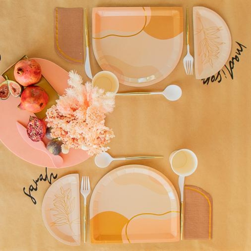 Mocha Dinner Paper Plates