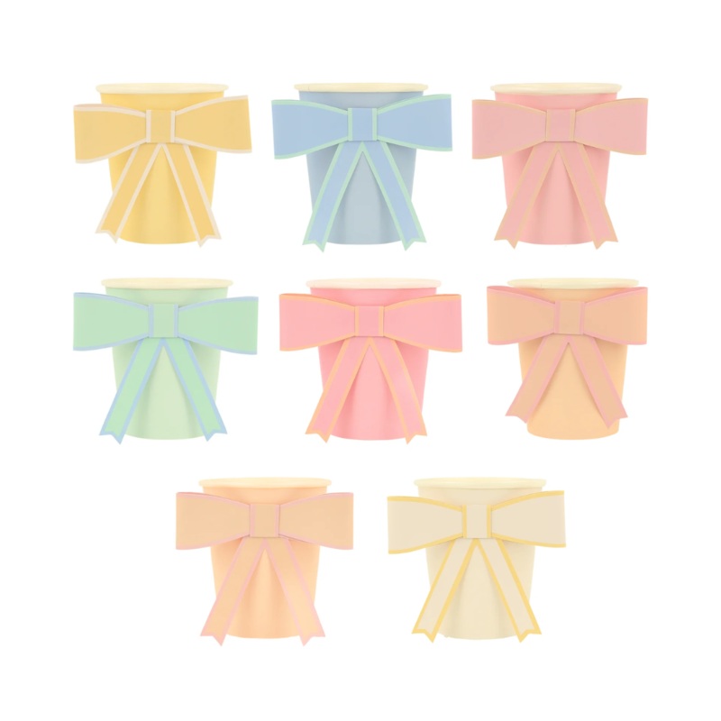 Pastel Bow Party Cups