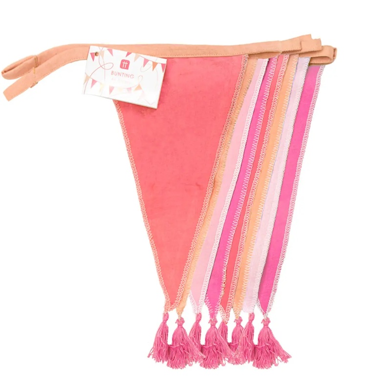 Pink Fabric Bunting Decoration