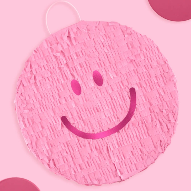 Pink Smiley Piata