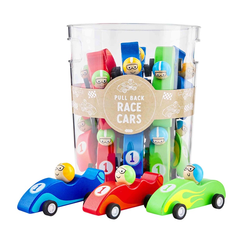 Pull-Back Wooden Race Cars (Sold Individually)