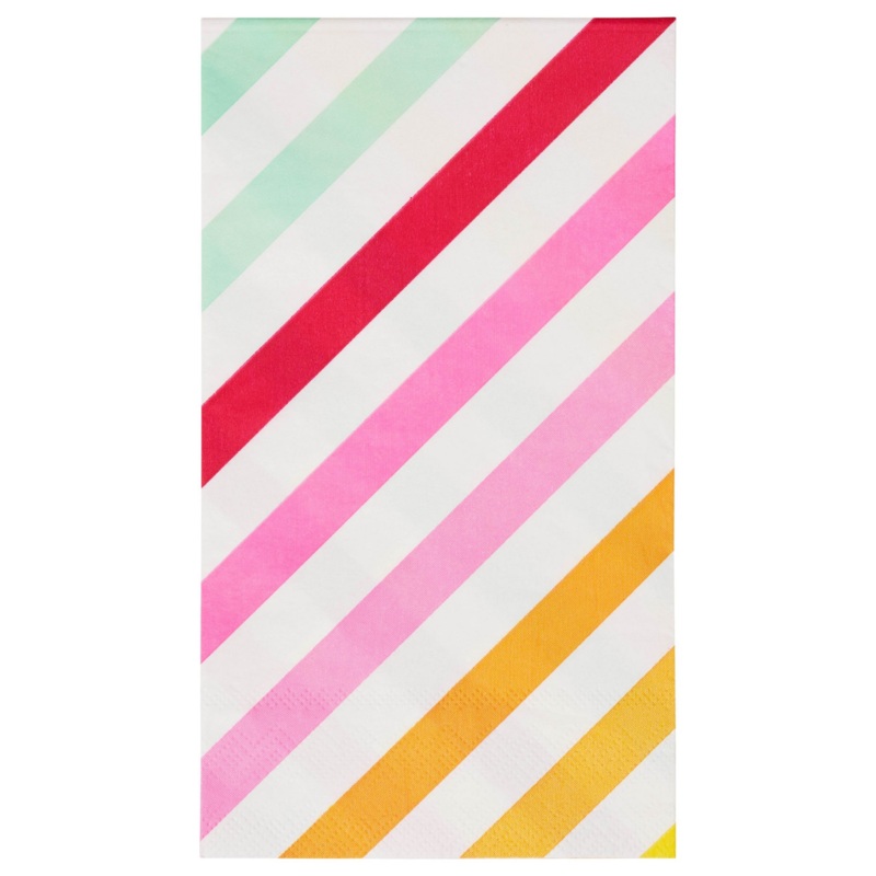 Rainbow Stripe Dinner Napkins