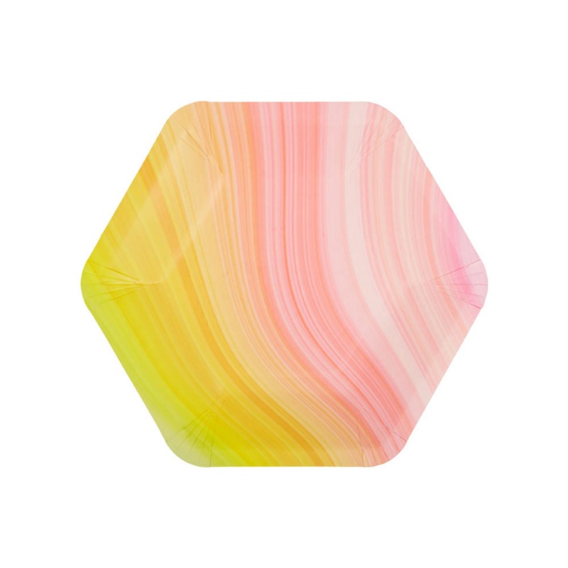 Rainbow Swirl Dessert Plates